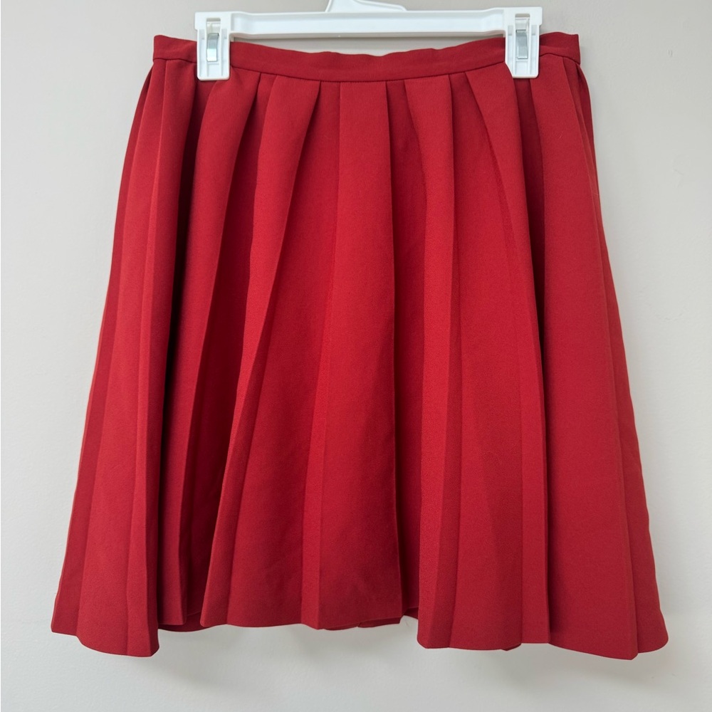 Theory Vibrant Red Skater Skirt
